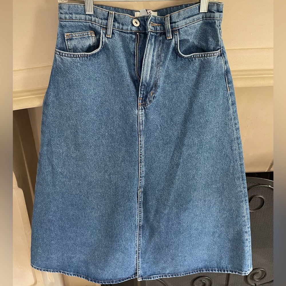 COS A-line denim skirt, sz 4